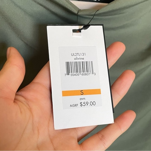 DKNY Olive Cowl Neck Shell Top - NWT - Picture 8 of 8